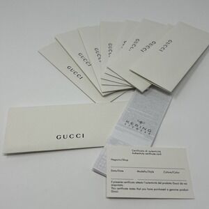 Gucci Authenticity Certificate Card & Envelope Only Lot Of 9
